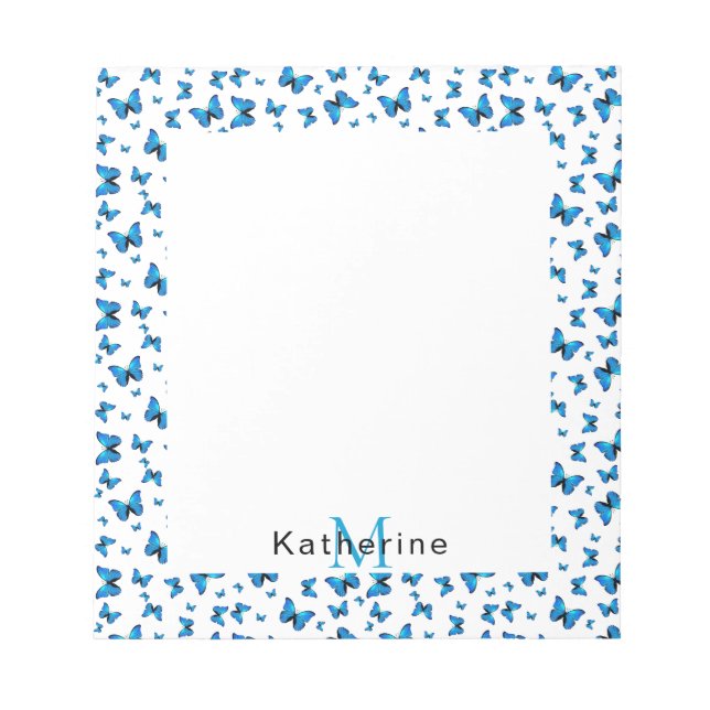 Blue butterflies notepad (Front)