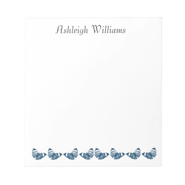 Blue Butterflies Notepad (Front)