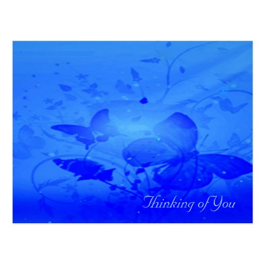 Blue Butterflies Postcard