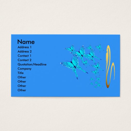Blue Butterflies Profile Card