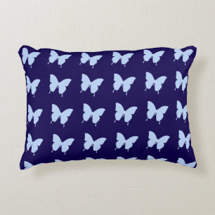 Blue Butterflies Repeat Baby Nursery Kids Decorative Cushion
