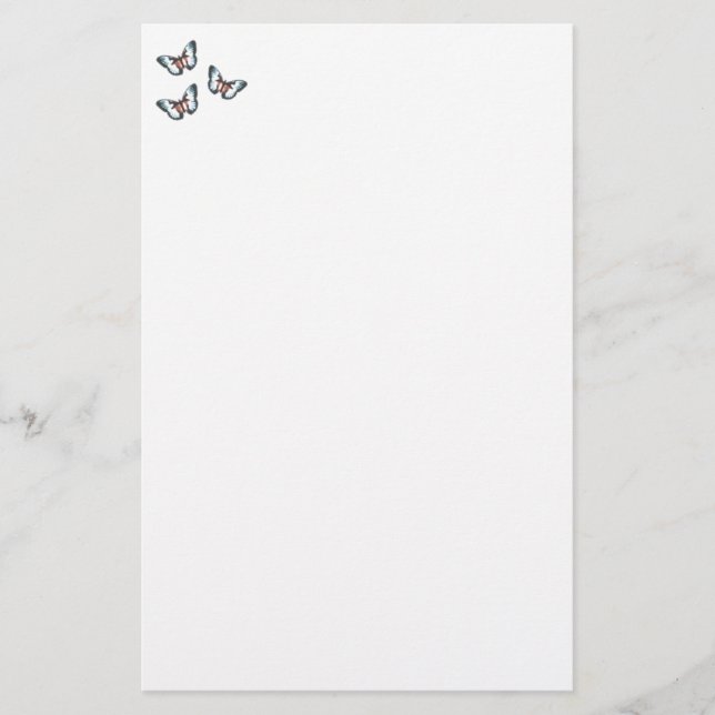 Blue Butterflies stationary Stationery (Front)
