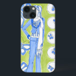 Blue Butterflies Surrounding Glamorous Girl iPhone 13 Case<br><div class="desc">Blue Butterflies float around in this piece by Chariklia Zarris,  surrounding a glamorous girl. Bright colors form the background of this print,  adding some handsome hues to this piece. Get your copy now!</div>