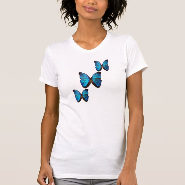 blue butterflies T-Shirt (Front)