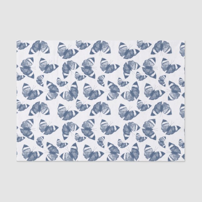 Blue Butterflies Tissue Paper (Front)