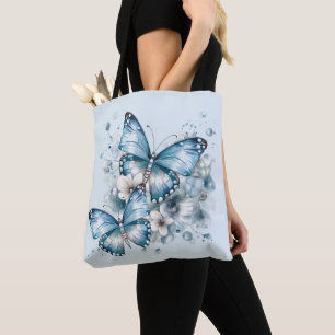 Blue Butterflies Tote Bag