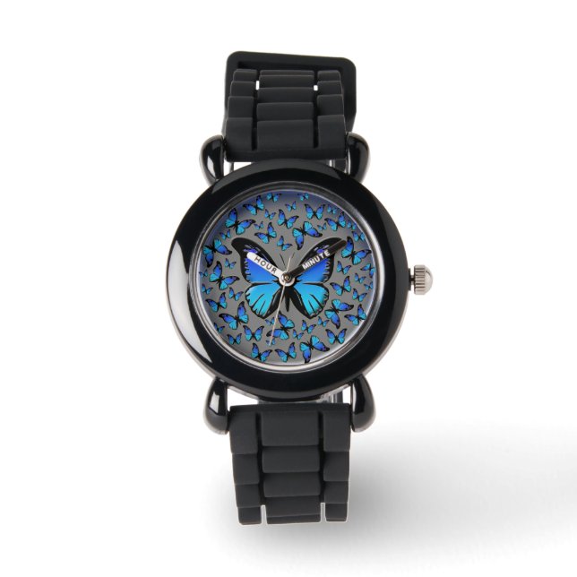 blue butterflies watch (Front)