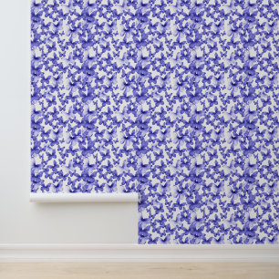 Blue Butterflies Whimsical Baby Nursery Wallpaper