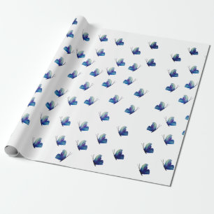 Blue Butterflies  Wrapping Paper