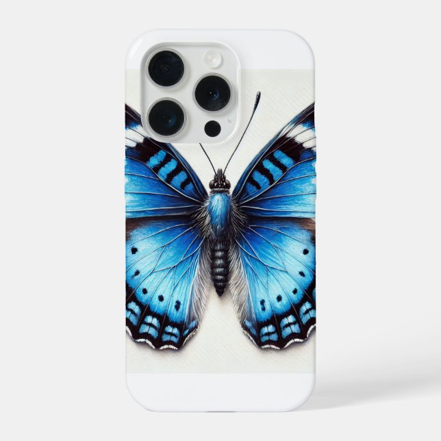 Blue butterfly 180924IREF201 - Watercolor iPhone Case (Back)