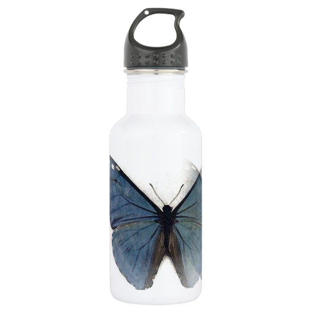 Blue Butterfly 532 Ml Water Bottle (Front)