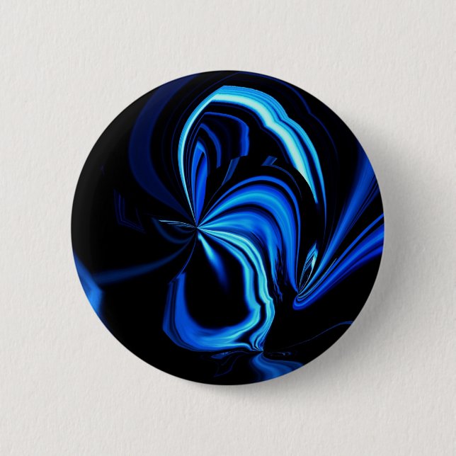 Blue Butterfly Abstract 6 Cm Round Badge (Front)