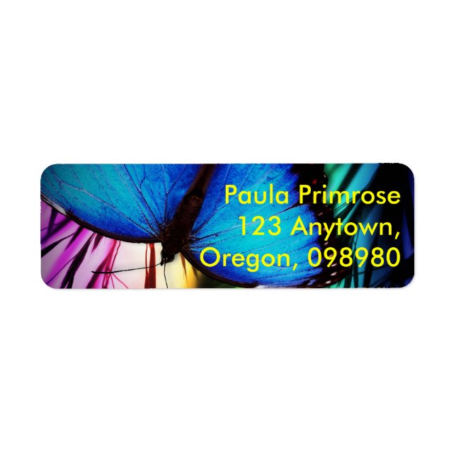 Blue Butterfly Abstract Colourful Nuptials (Front)