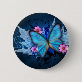 Blue-Butterfly-Abstract.jpg 6 Cm Round Badge