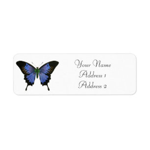 Blue Butterfly Address Labels
