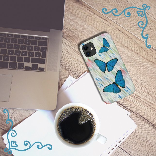 Blue Butterfly Art Phone Case (Creator Uploaded)
