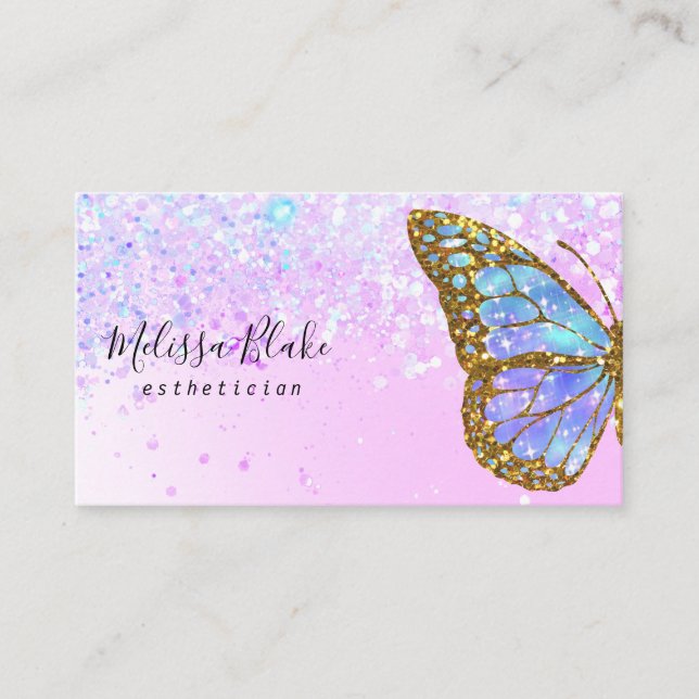 blue butterfly Business Card (Front)