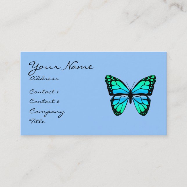 Blue Butterfly Business Card (Front)