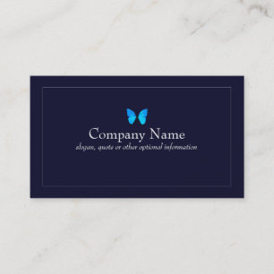Blue Butterfly Business Navy Card