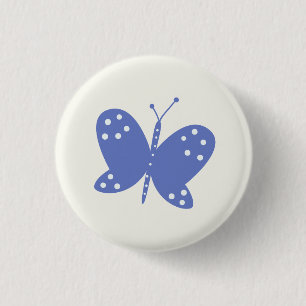 Blue Butterfly Button