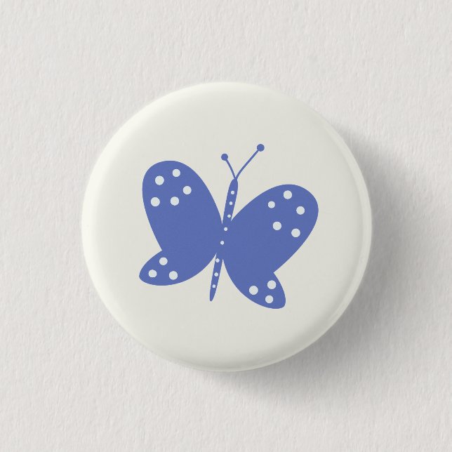Blue Butterfly Button (Front)