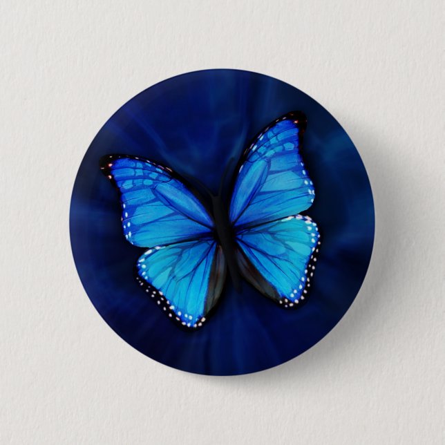 Blue Butterfly Button (Front)