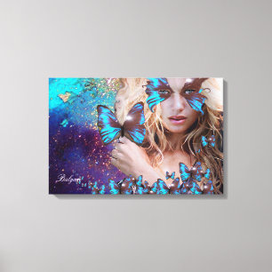BLUE BUTTERFLY CANVAS PRINT