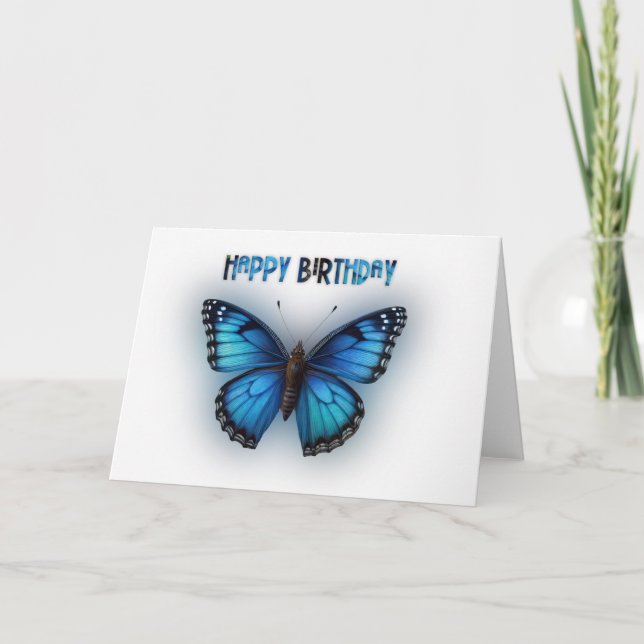 Blue Butterfly Card (Front)