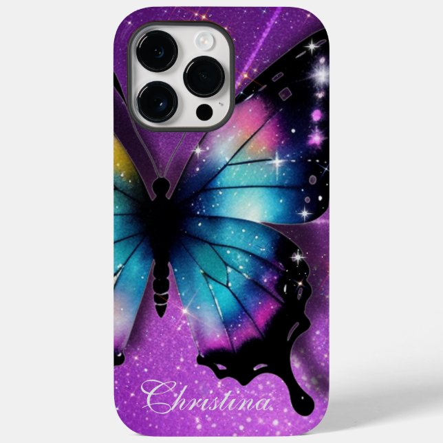 Blue Butterfly  Case-Mate iPhone Case (Back)