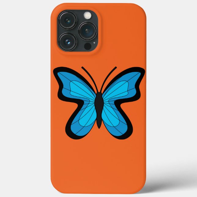 Blue Butterfly Case-Mate iPhone Case (Back)