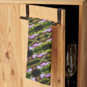 Blue Butterfly Close Up Nature Pattern      Tea Towel