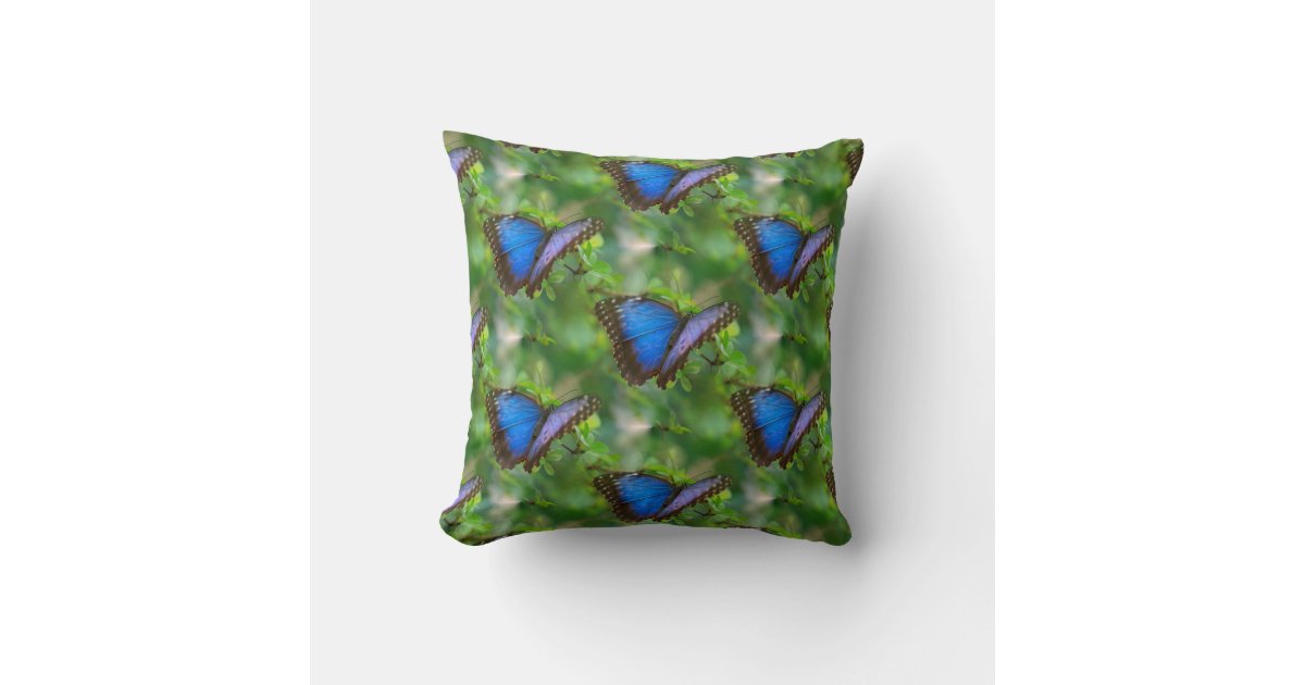 Blue Butterfly Cushion Zazzle