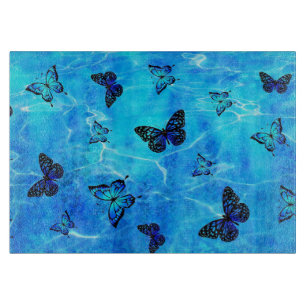 Blue Butterfly Cutting Board