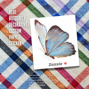 Blue Butterfly Decorative Custom Vinyl Sticker