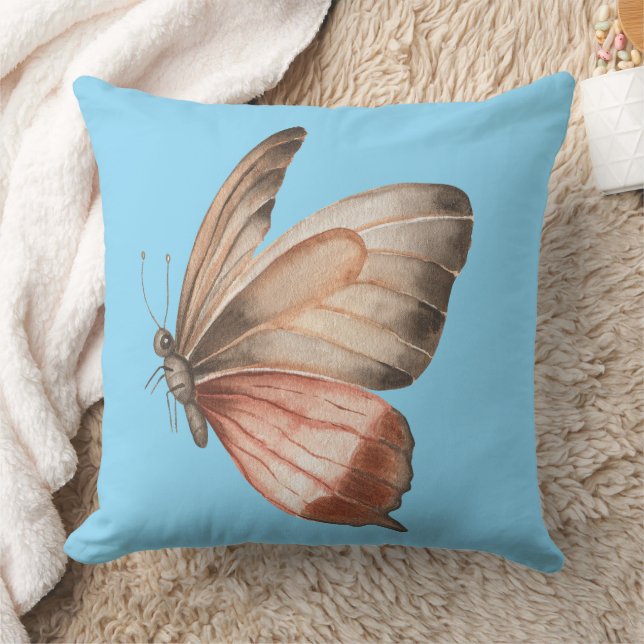 blue butterfly decorative pillows (Blanket)