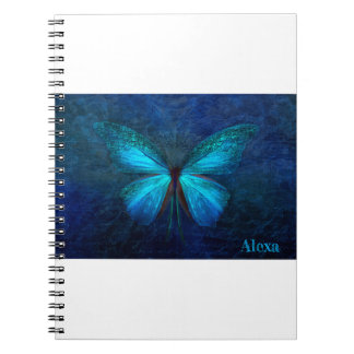 Blue Butterfly Design Notebook