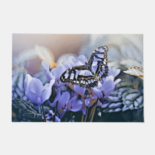 Blue Butterfly Doormat