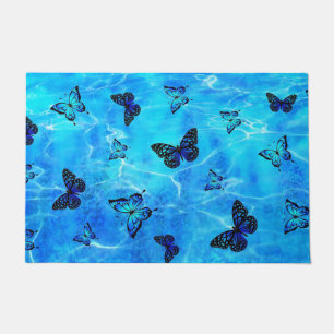 Blue Butterfly Doormat
