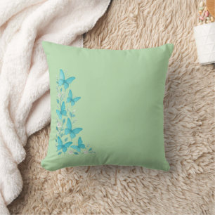 Blue Butterfly Dreams – Cute Nature & Freedom Desi Cushion