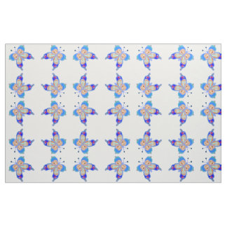 Blue butterfly fabric