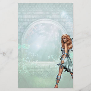 Blue Butterfly Fairy Stationery