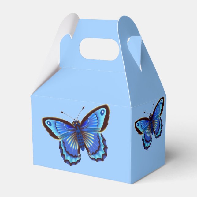 Blue Butterfly Favour Box (Front Side)