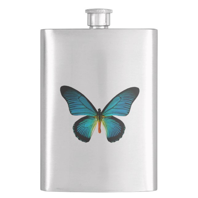 Blue Butterfly Flask (Front)