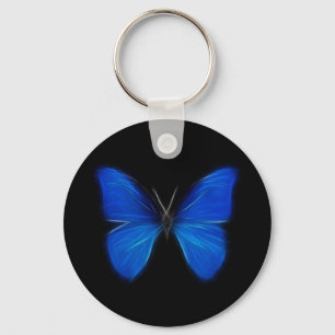 Blue Butterfly Flying Insect Key Ring