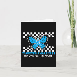 Blue Butterfly For Diabetes Awareness Family Suppo Card