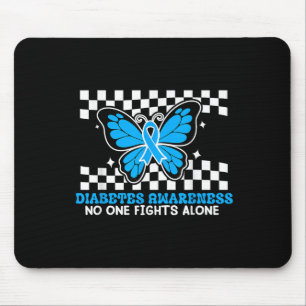 Blue Butterfly For Diabetes Awareness Family Suppo Mouse Mat