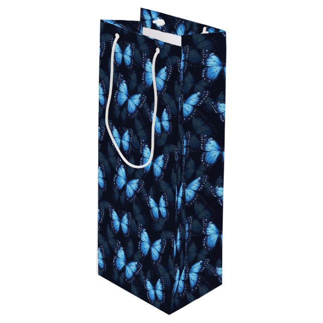 Blue Butterfly Gift Bag (Front Angled)