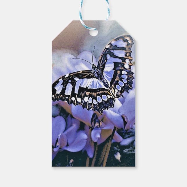 Blue Butterfly Gift Tags (Front)