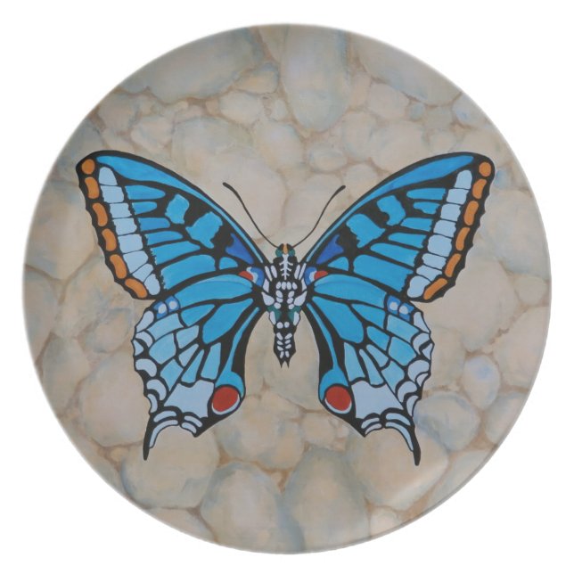 Blue Butterfly Gifts Plate (Front)