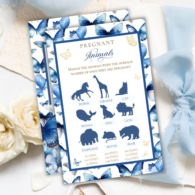 Blue Butterfly Gold Accent Pregnant Animals  (Creator Uploaded)